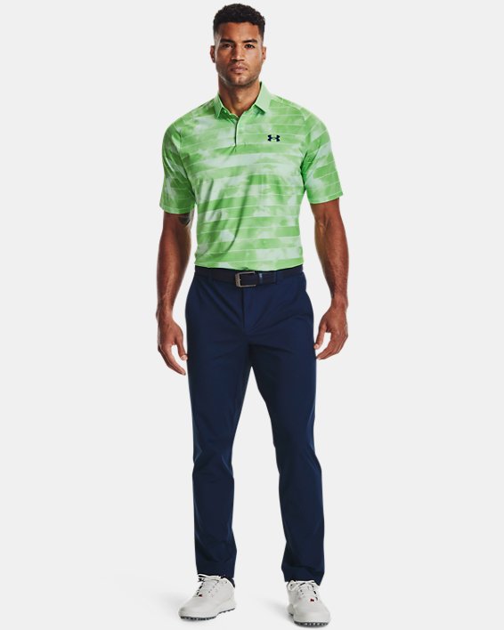เสื้อโปโล UA Iso-Chill Fog Stripe สำหรับผู้ชาย, Green, pdpMainDesktop image number 2